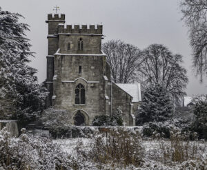 Div 2 -HC-Snowy St Cyr's church Stonehouse -Lucretia Bowen